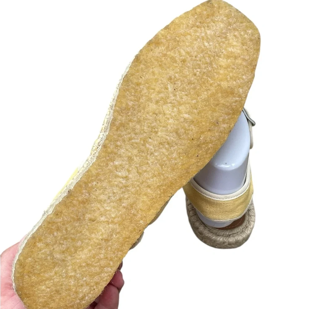 Re/Done Pale Yellow Mary Jane/Espadrille, Size 11/11.5,‎ NWOT